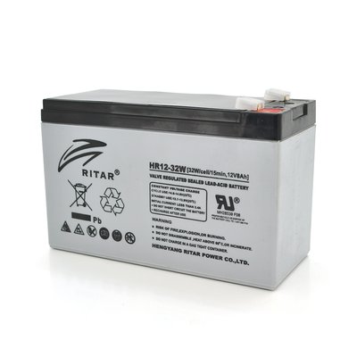 Акумуляторна батарея AGM RITAR HR1232W, Gray Case, 12V 8.0Ah ( 151 х 65 х 94 (100 ) 2.20kg Q10¶ 12675 фото