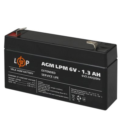 Акумулятор AGM LPM 6V - 1.3 Ah 4157л фото