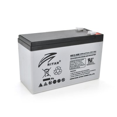 Аккумуляторная батарея AGM RITAR HR1236W, Gray Case, 12V 9.0Ah ( 151 х 65 х 94 (100 ) 2.60kg Q10 1710 фото