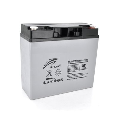 Аккумуляторная батарея AGM RITAR HR1250W, Gray Case, 12V 14.0Ah ( 181 х 77 х 167 ) 4.30kg Q4 01711 фото