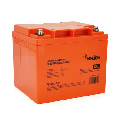 Акумуляторна батарея MERLION GL12400M6 12 V 40 Ah ( 198 x 165 x 170 ) Orange Q1 752 фото