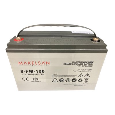 Аккумуляторная батарея AGM MAKELSAN 6-FM-100, Gray Case, 12V 100.0Ah ( 329 x 172 x 218 ) Q1 29073 фото
