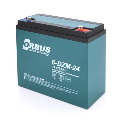 Аккумуляторная батарея ORBUS 6-DZM-24 AGM 12V 24 Ah (180 x76x167) 6.5 кг Q5/360 28909 фото