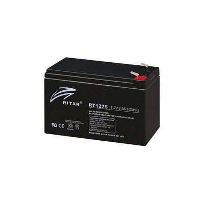 Акумуляторна батарея AGM RITAR RT1275B, Black Case, 12V 7.5Ah (151х65х93 (98) мм) Q10 08221ю фото