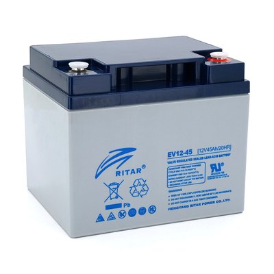 Тяговый аккумулятор RITAR EV12-45,12V 45Ah, M5 ( 198 х 166 х 169 ), Q1 29488 фото
