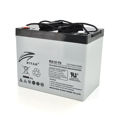 Аккумуляторная батарея AGM RITAR RA12-70, Gray Case, 12V 70.0Ah ( 350 x 167 x 182 ) Q1 16263 фото