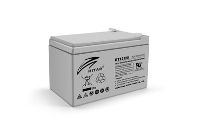 Акумуляторна батарея AGM RITAR RT12120, Gray Case, 12V 12.0Ah (151х98х 95 (101) ) Q4 3224 фото