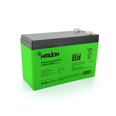 Аккумуляторная батарея MERLION G-MLG1290F2 12 V 9,0 Ah (150 x 65 x 95 (100)) Green Q10 12648 фото