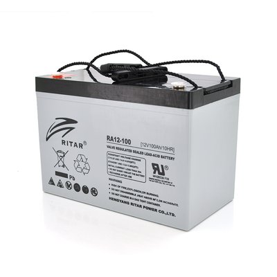 Аккумуляторная батарея AGM RITAR RA12-100S, Gray Case, 12V 100.0Ah ( 307 x 169 x 215 ) Q1 16282 фото