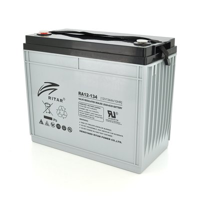 Акумуляторна батарея AGM RITAR RA12-134, Gray Case, 12V 134.0Ah ( 340 x 173 x 287 ) Q1 13751 фото