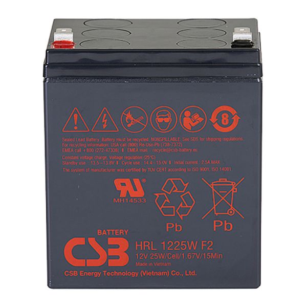 Акумуляторна батарея CSB HRL1225WF2, 12V 5.8Ah (101х70х90мм) 31040 фото