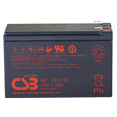 Акумуляторна батарея CSB EVX1272, 12V 7,2Ah (151х65х100мм) 2,55кг Q10 31042 фото