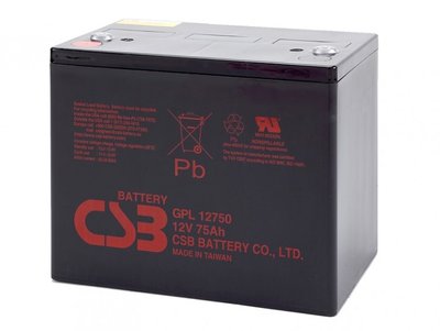 Акумуляторна батарея CSB GPL12750, 12V 75Ah (261х168х215мм) 03408 фото