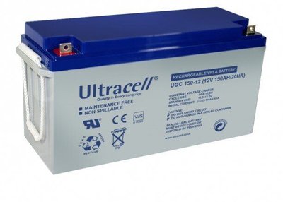 Акумуляторна батарея Ultracell UCG150-12 GEL 12 V 150 Ah (485 x 170 x 240) White Q1/34 28067 фото