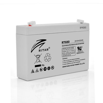Акумуляторна батарея AGM RITAR RT680, Black Case, 6V 8Ah ( 151х34х94 (100) ) Q10 08213ю фото