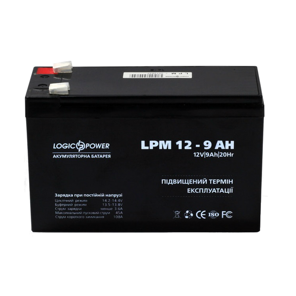 LogicPower LPM 12V 9.0AН акумулятор 3866л фото