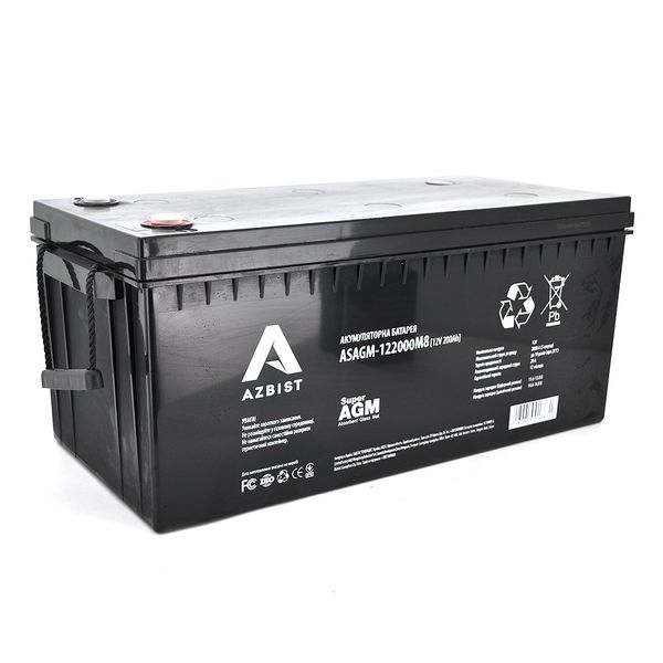 Аккумулятор ASBIST Super AGM ASAGM-122000M8, Black Case, 12V 200.0Ah ( 522 х 240 х 219 (224) ) Q1 01363 фото