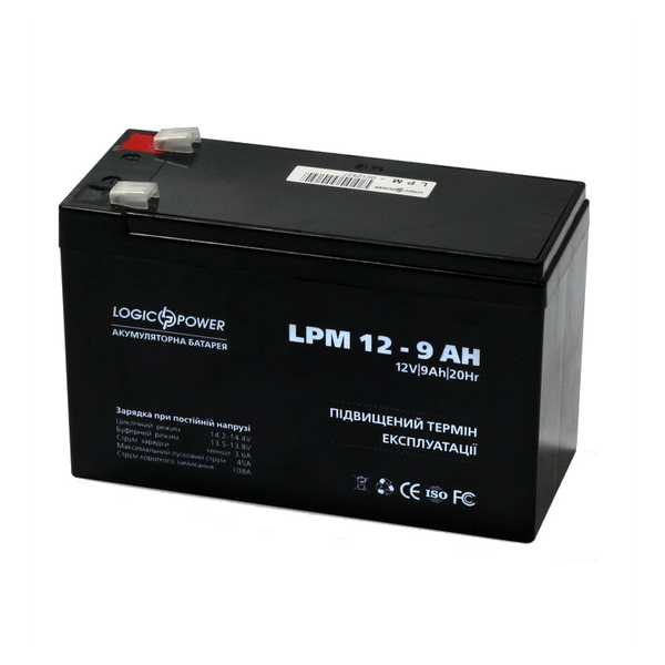 LogicPower LPM 12V 9.0AН акумулятор 3866л фото