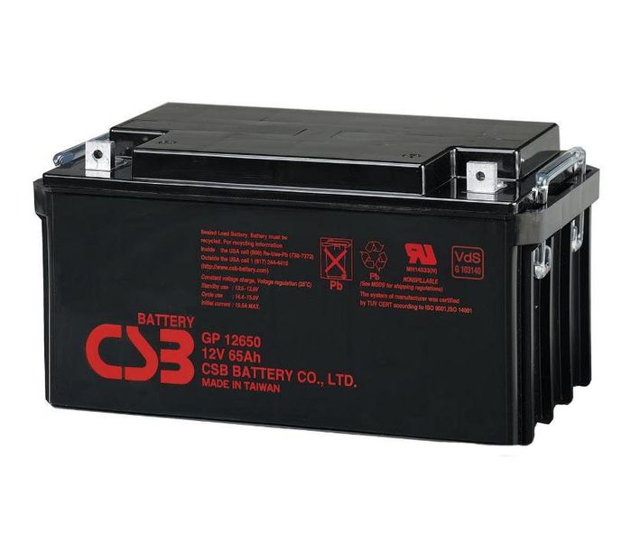 Аккумуляторная батарея CSB GP12650, 12V 65Ah (350х166х174мм), Q1 1558 фото