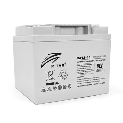 Акумуляторна батарея AGM RITAR RA12-45, Gray Case, 12V 45.0Ah (198 x 166 x169 ) Q1 8223 фото